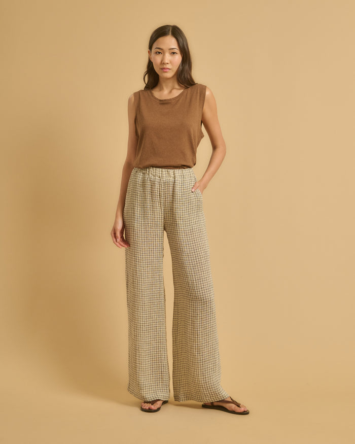 diega PANTALON PORTORICO 1 ECRU CHOCO NOIR