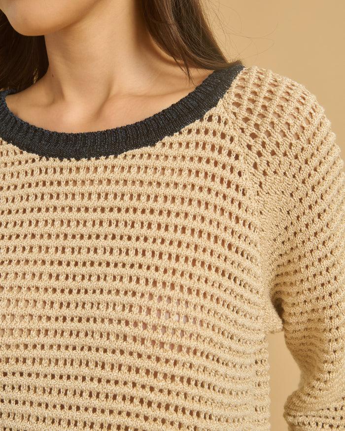 Diega PULL PLAGO 1 NATUREL/NAVY