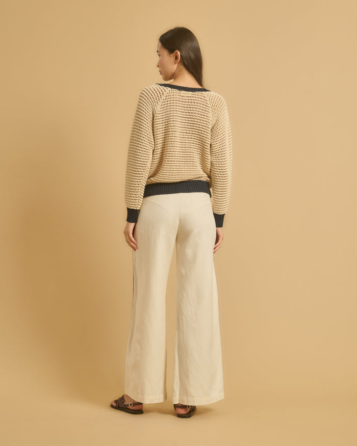 Diega PULL PLAGO 1 NATUREL/NAVY