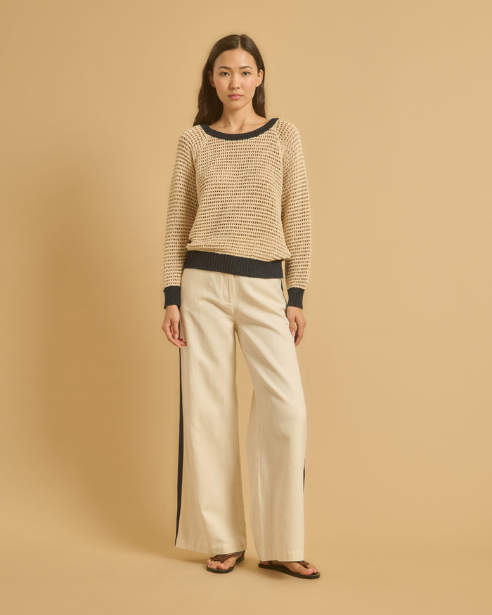 diega PULL PLAGO 1 NATUREL/NAVY