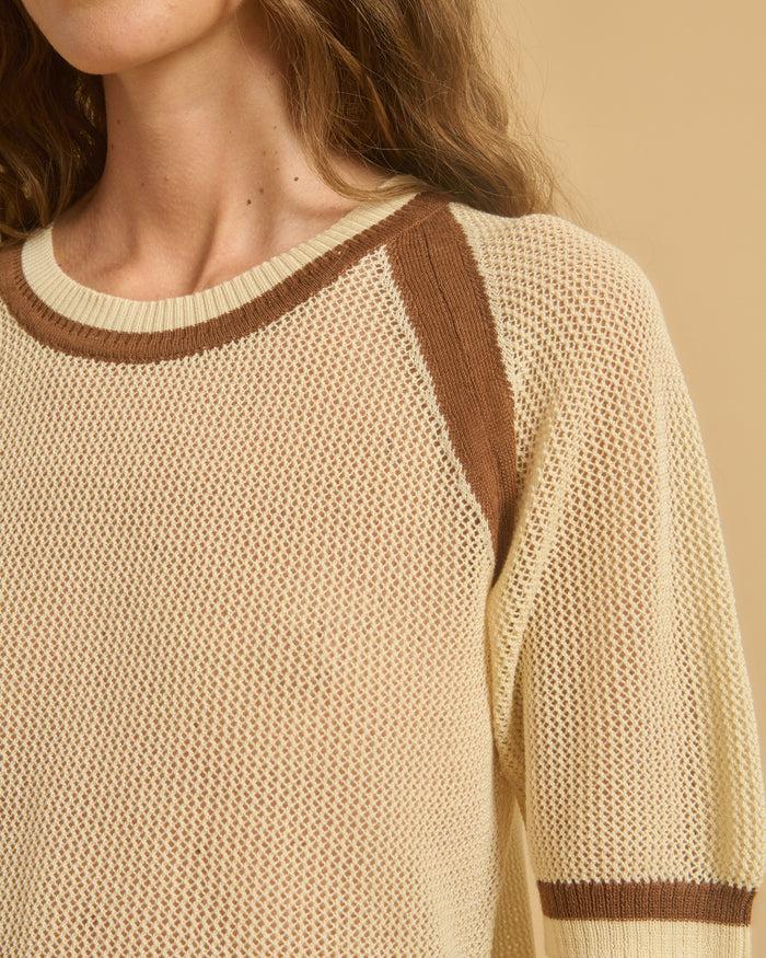 Diega PULL PLUO 1 ECRU/CAMEL