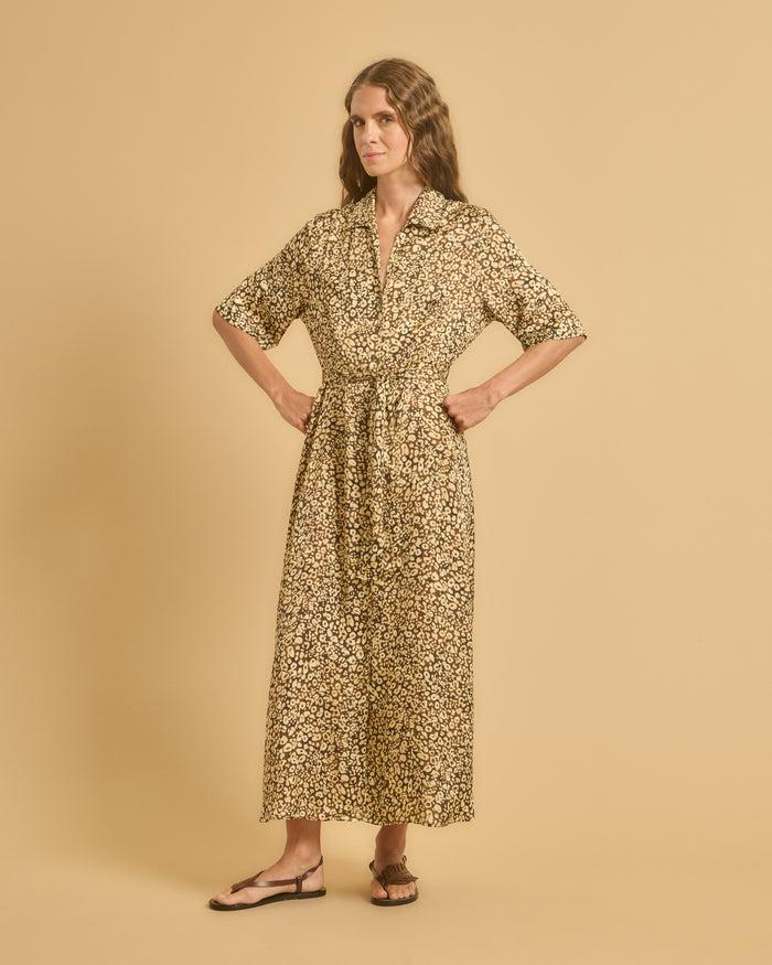 diega ROBE RAVIVA 1 CHOCO CAMEL ECRU