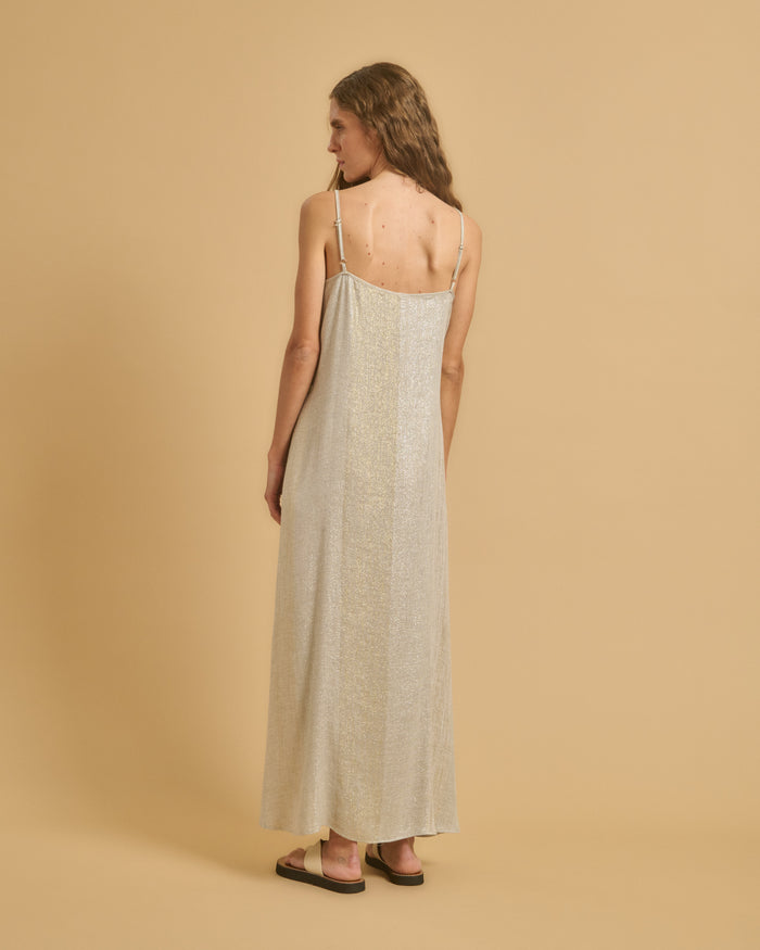 Diega ROBE ROFIA 1 DORE ARGENT