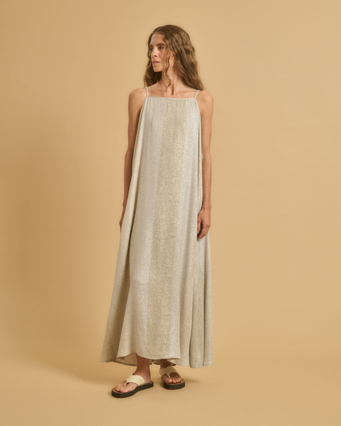 Diega ROBE ROFIA 1 DORE ARGENT