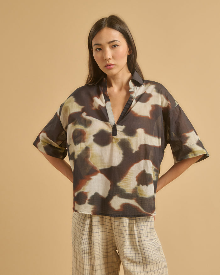 diega TOP TIFANA 2 NOIR TERRE ECRU