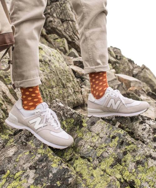 Dilly Socks Notre Chaussettes: Apricot Dots