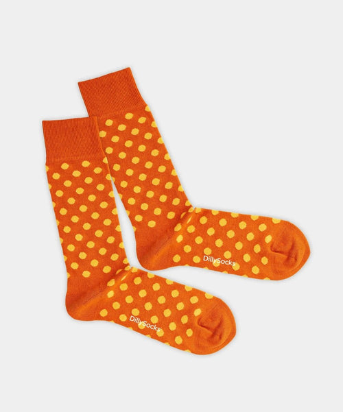 dilly socks Notre chaussettes: Apricot Dots