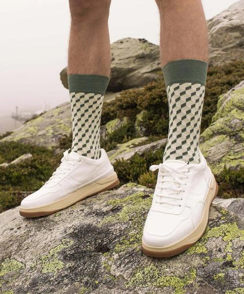 Dilly Socks Notre Chaussettes: Basil Dice