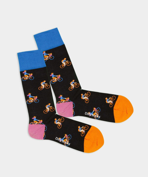 dilly socks Notre chaussettes: Bikes At Night