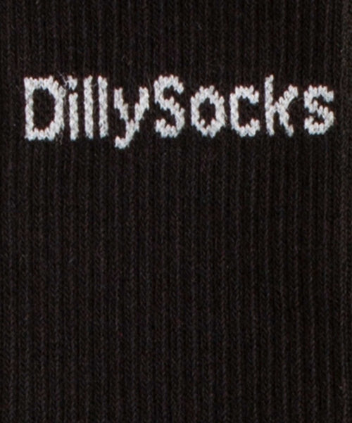 Dilly Socks Notre Chaussettes: Black Logo