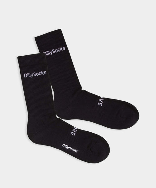 dilly socks Notre chaussettes: Black Logo