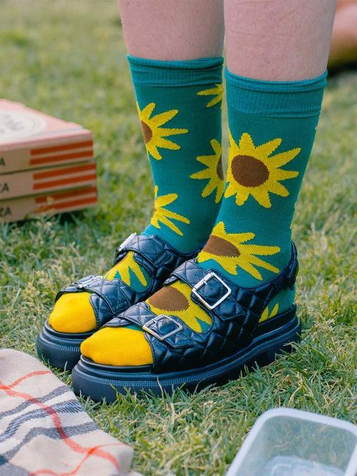 Dilly Socks Notre Chaussettes: Blooming Sunflower