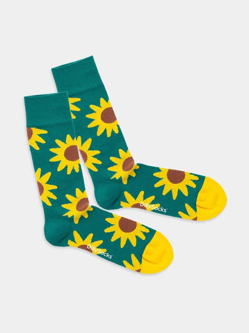 dilly socks Notre chaussettes: Blooming Sunflower