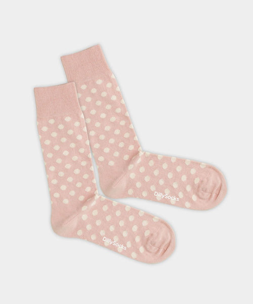 dilly socks Notre chaussettes: Blush Dots