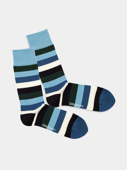 dilly socks Notre chaussettes: Bold Line Blue
