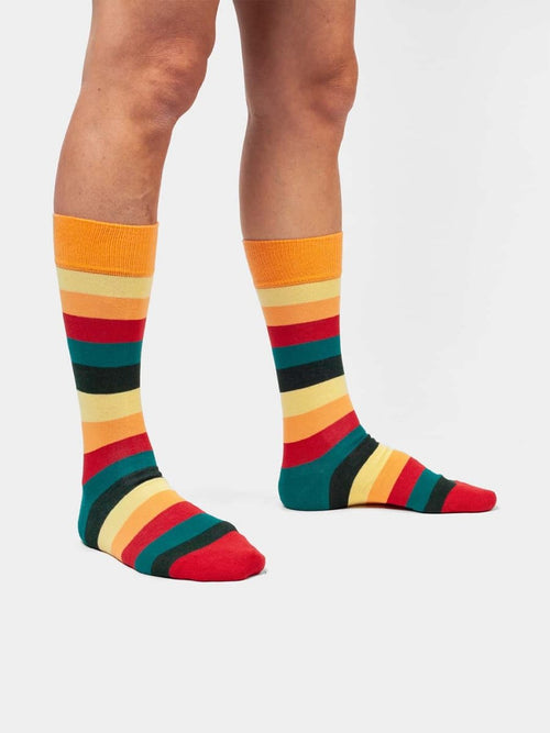 Dilly Socks Notre Chaussettes: Bold Line Red