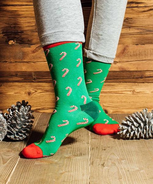 Dilly Socks Notre Chaussettes: Candy Cane Field