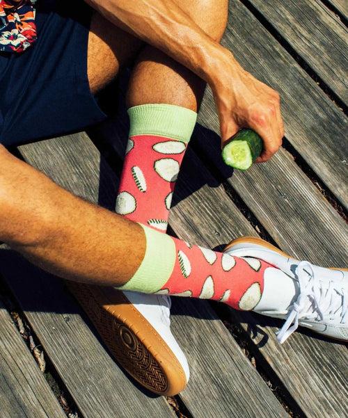 Dilly Socks Notre Chaussettes: Cucumber Fire