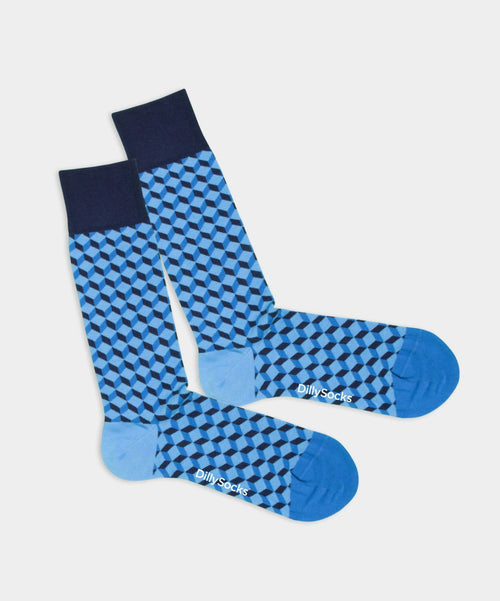 dilly socks Notre chaussettes: Deep Ocean Dice