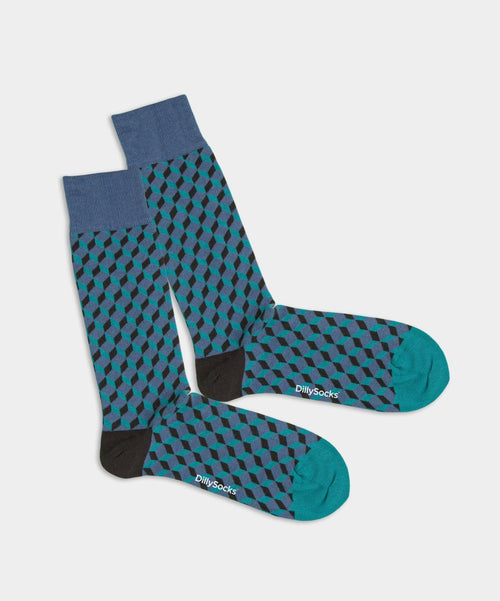 dilly socks Notre chaussettes: Deep Sea Dice