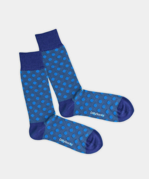 dilly socks Notre chaussettes: Deep Water Dots