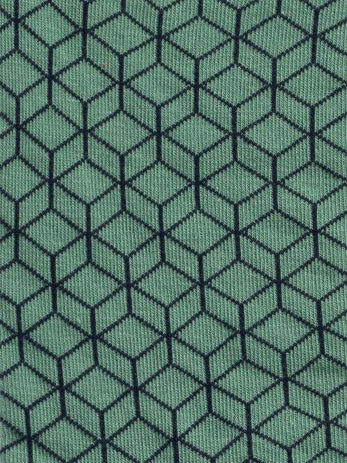 Dilly Socks Notre Chaussettes: Dove Green Dice