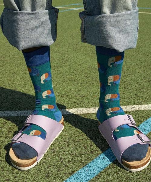 Dilly Socks Notre Chaussettes: Elevated Elephant