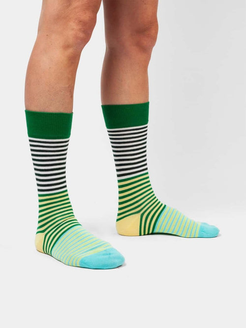Dilly Socks Notre Chaussettes: Fine Line Green