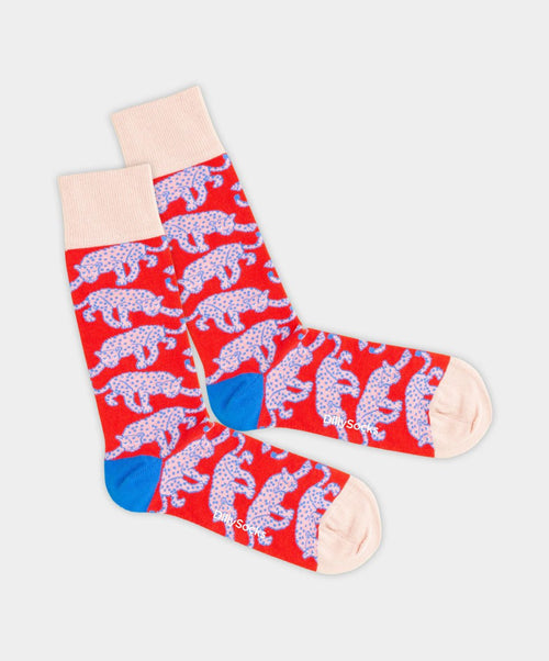 dilly socks Notre chaussettes: Fire Jaguar