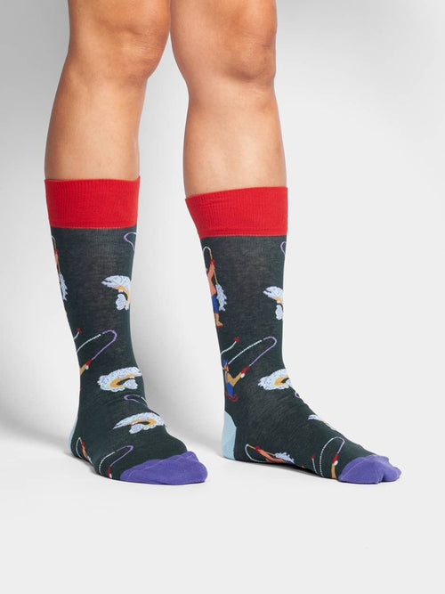 Dilly Socks Notre Chaussettes: Fishing Rod