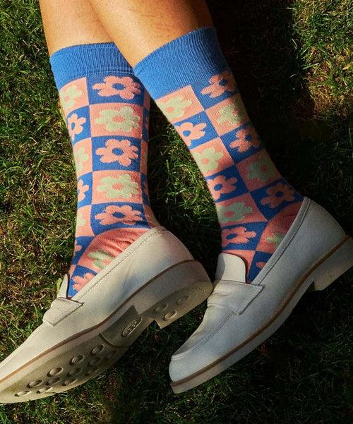 Dilly Socks Notre Chaussettes: Flower Chess