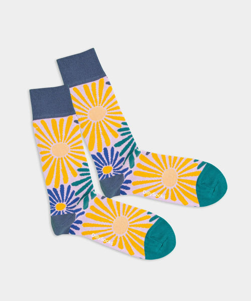 dilly socks Notre chaussettes: Flower Fireworks