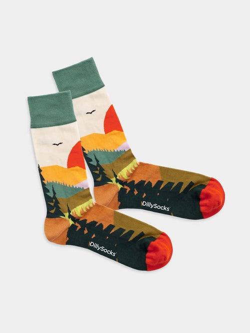 dilly socks Notre Chaussettes: Forest Sunset