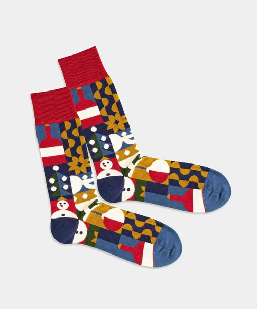 dilly socks Notre chaussettes: Geometric Holidays