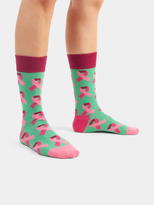 Dilly Socks Notre Chaussettes: Grassy Pink