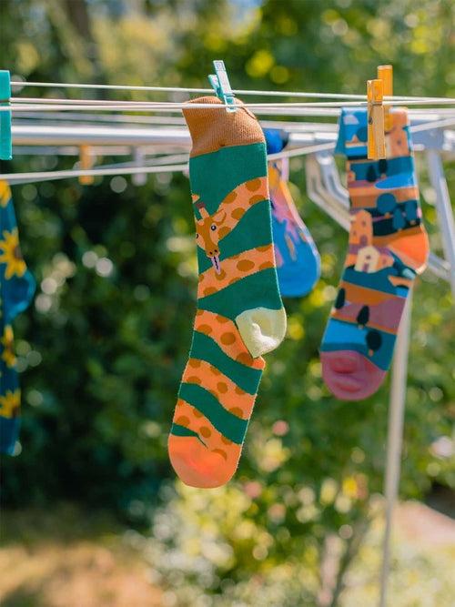 Dilly Socks Notre Chaussettes: Green Longneck