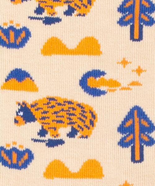 Dilly Socks Notre Chaussettes: Happy Hiking Bear