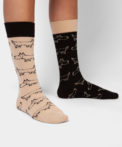 Dilly Socks Notre Chaussettes: Happy Sausage Dog