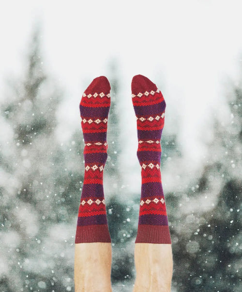 Dilly Socks Notre Chaussettes: Knitty Log Fire
