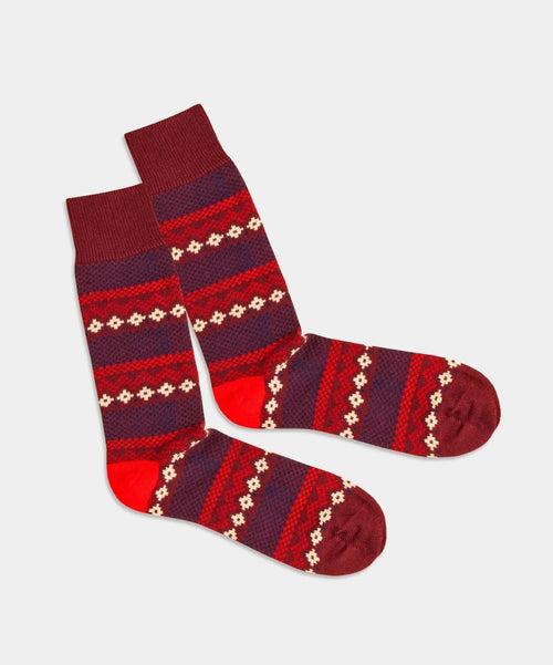 dilly socks Notre chaussettes: Knitty Log Fire