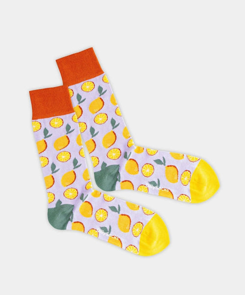 dilly socks Notre chaussettes: Lila Lemon