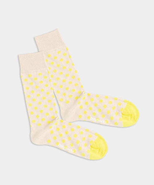 dilly socks Notre chaussettes: Mayo Dots