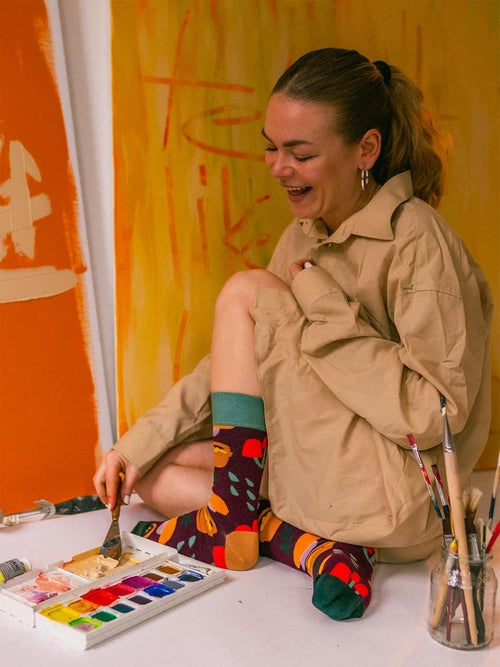 Dilly Socks Notre Chaussettes: Mushroom Crush