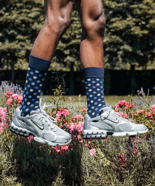 Dilly Socks Notre Chaussettes: Navy Confetti