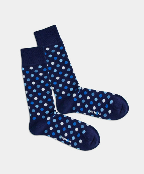 dilly socks Notre chaussettes: Navy Confetti