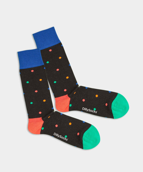 dilly socks Notre chaussettes: Neon Dots