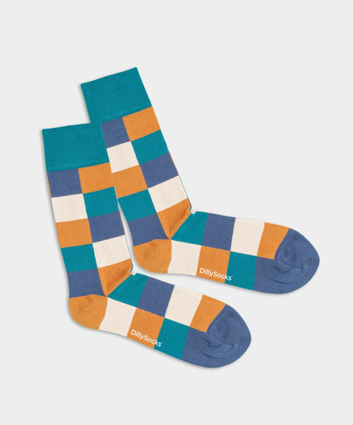 dilly socks Notre chaussettes: Ocean Chess