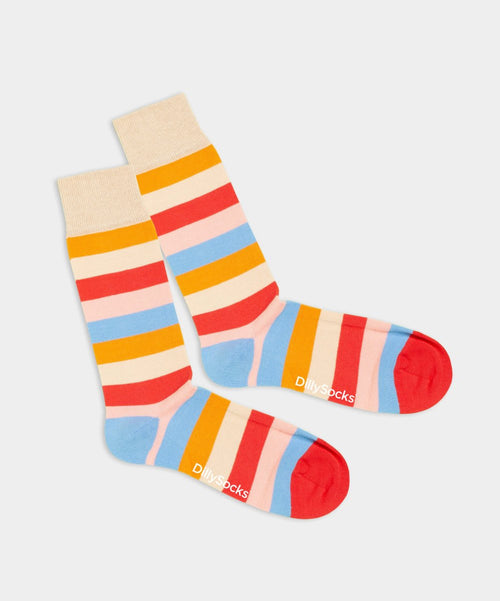dilly socks Notre chaussettes: Pastel Stripes