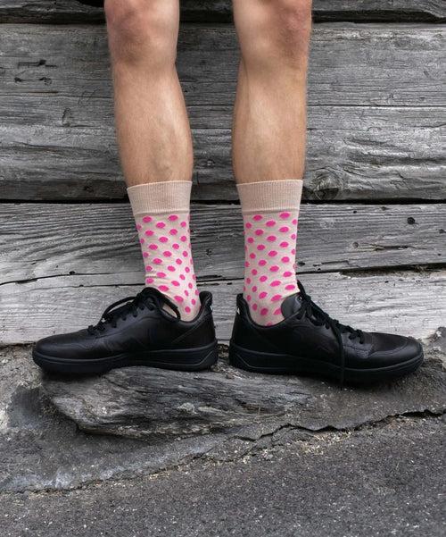 Dilly Socks Notre Chaussettes: Pink Concrete