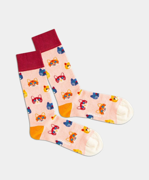 dilly socks Notre chaussettes: Pinky Kitten